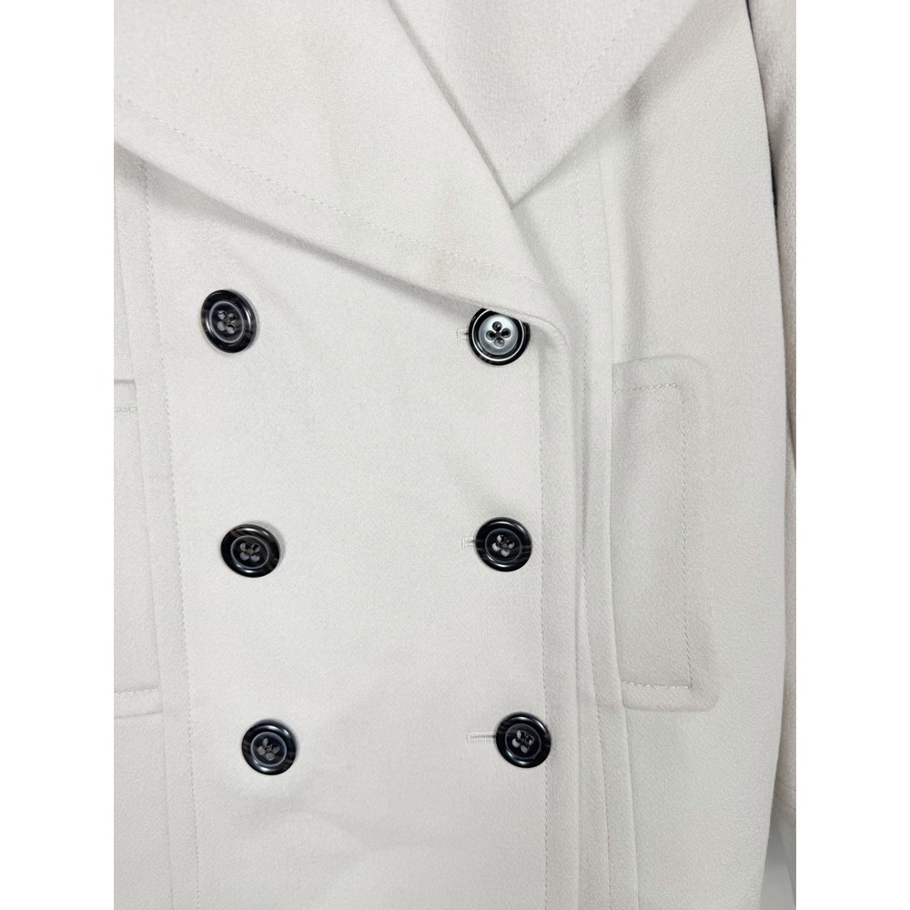 J.Crew Wool Peacoat Jacket Womens 6 Ivory Double Breasted Thinsulate NWT - Picture 7 of 16